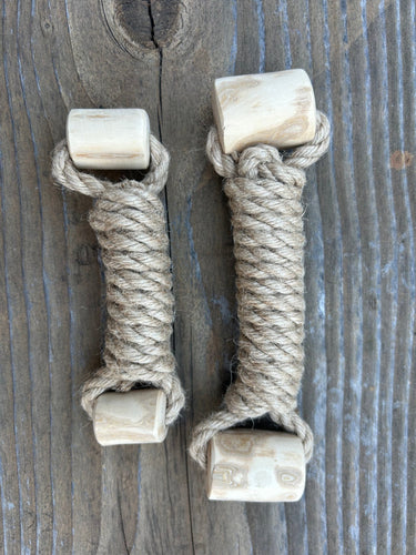 hemp rope + coffee wood toy - Apollo's Corner